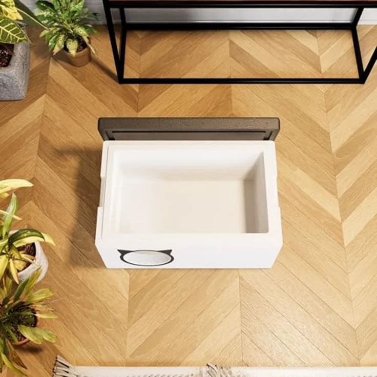 QLS Tierhaus Styropor Katzenhaus 58x38 cm, Wetterfest mit Vorhang Outdoor Tiere – Bild 6