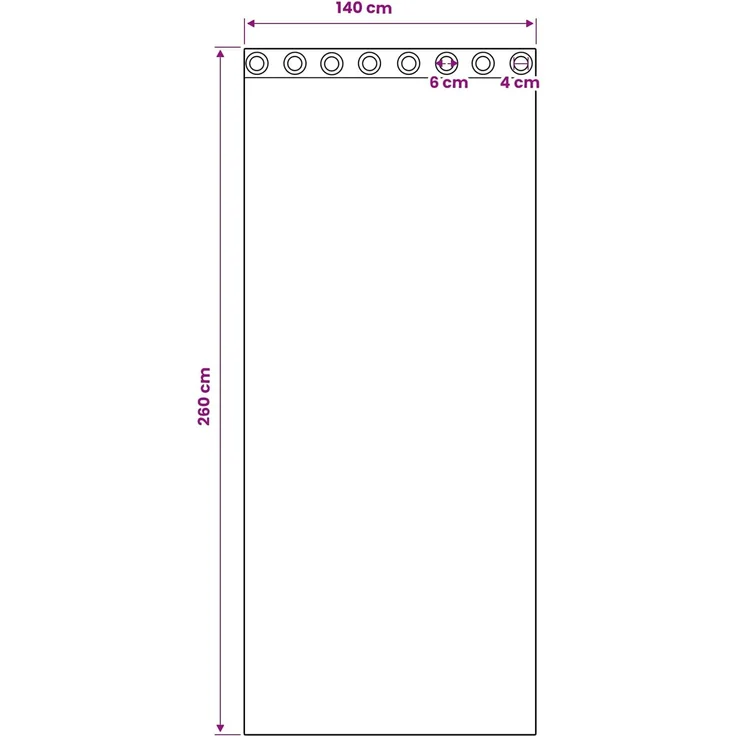 vidaXL Verdunkelungs-Vorhänge mit Ringen 2 stk. Türkis 260 x 140 cm 4107422 – Bild 8