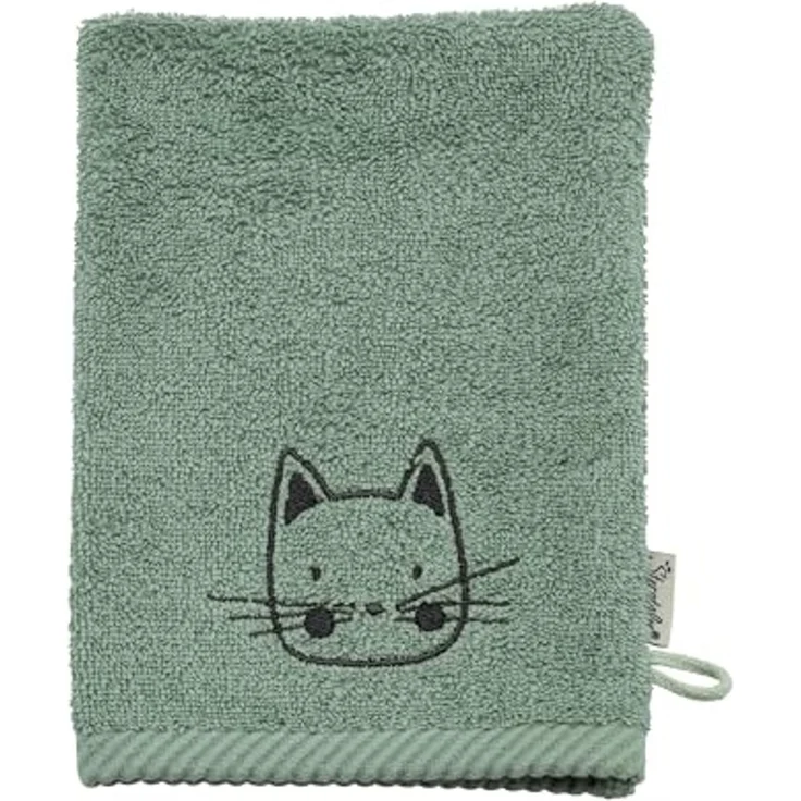 Sterntaler Waschlappen 2er Pack Bauernhof - Frottee Babywaschhandschuh aus saugfähiger, weicher Baumwolle, sorgt für Spaß beim Baden und Duschen - Baby und Kinder Waschlappen, steingrün – Bild 3