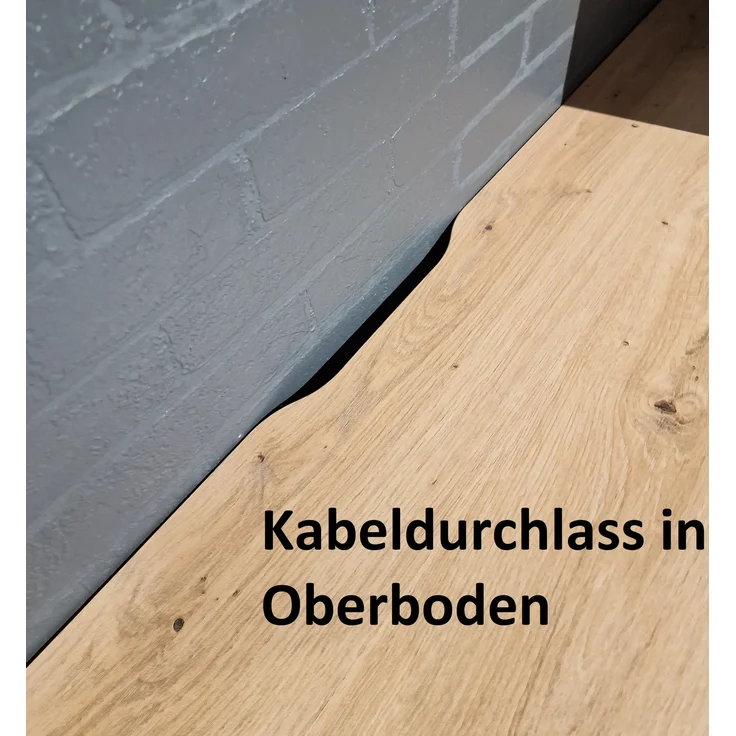 Lowboard >Core< in schwarz supermatt Dekor, MDF, Spannplatte - 240x77x44 (BxHxT) – Bild 6