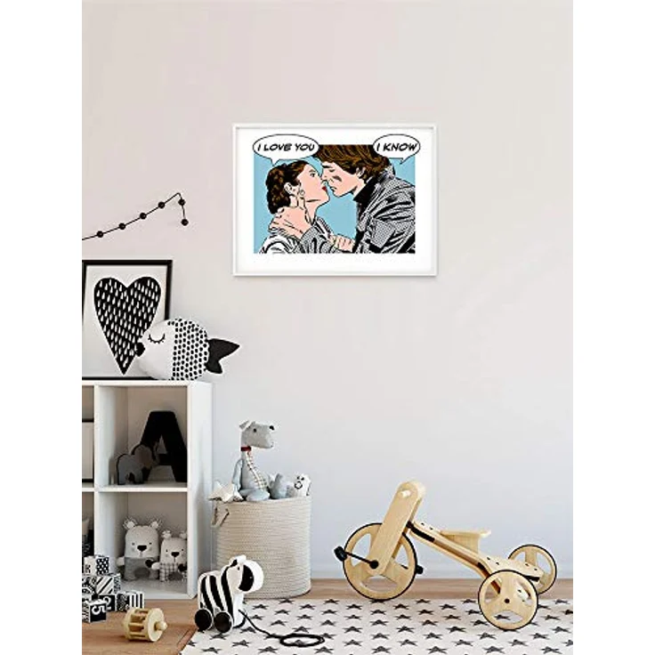 Komar Wandbild | Star Wars Classic Comic Quote Leia Han | Kunstdruck ohne Rahmen, 50 x 40 cm, bunt, für Kinder- und Jugendzimmer – Bild 2