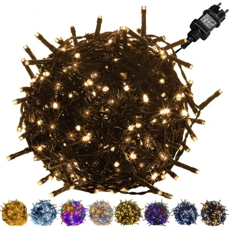 VOLTRONIC® LED Lichterkette, innen und außen, IP44, Modell- und Farbwahl, 400 LEDs, warmweiß – Bild 6