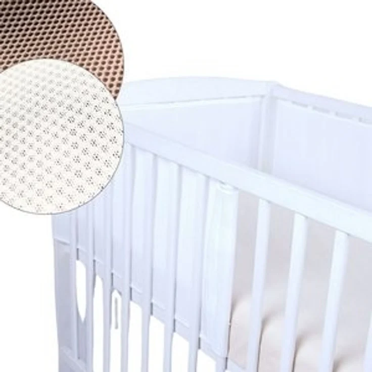 BabyLux Bettumrandung BabyLux Nestchen AIR Babybett Bettumrandung Umrandung Atmungsaktiv, Weiß_1x180cm – Bild 6