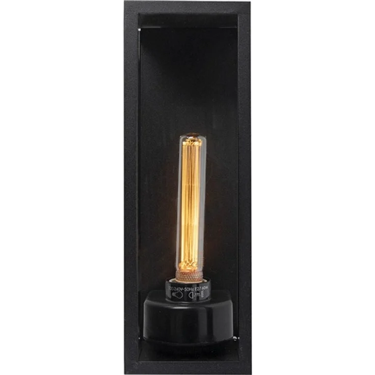 Qazqa Außen-Wandleuchte Rotterdam, ohne Leuchtmittel, E27, Schwarz, Modern, Aluminium, 1-flammig – Bild 3