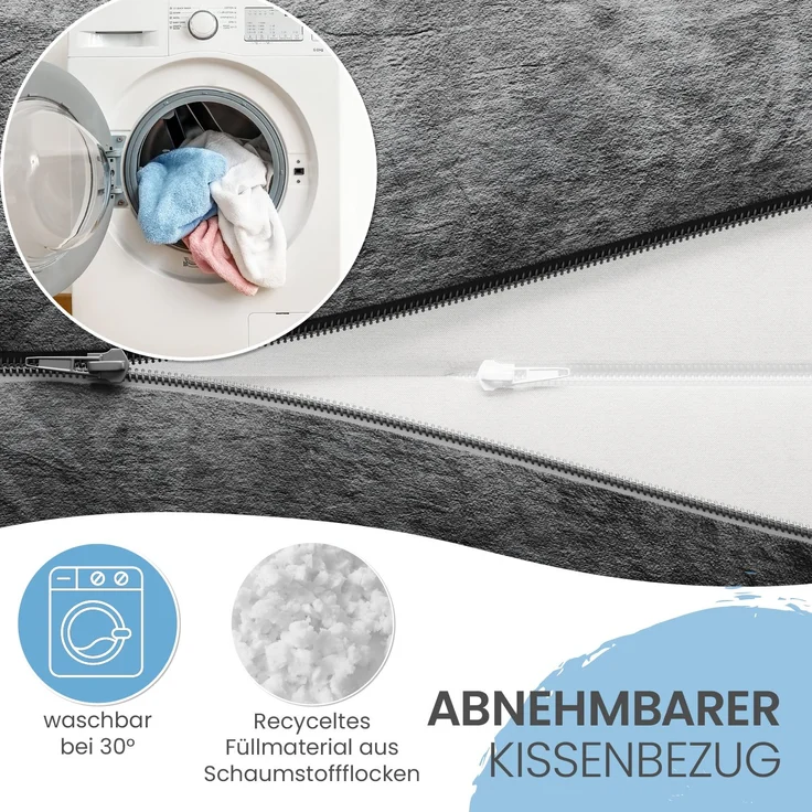 Rückenkissen mit Armlehnen und Nackenrolle – Bild 3