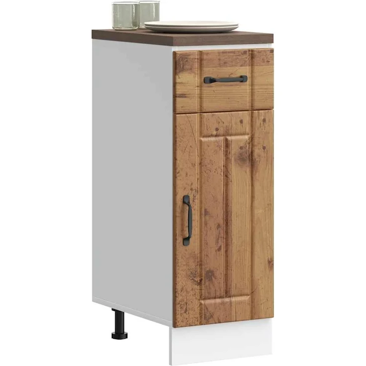vidaXL Küchen-Unterschrank Lucca Altholz-Optik Holzwerkstoff 853705 – Bild 3