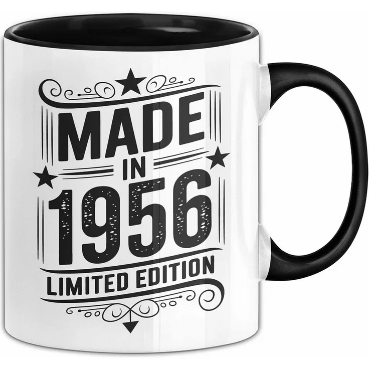 Trendation Tasse 70 Geburtstag Tasse Geschenk Made In 1956 Limited Edition Geschenkidee, Keramik