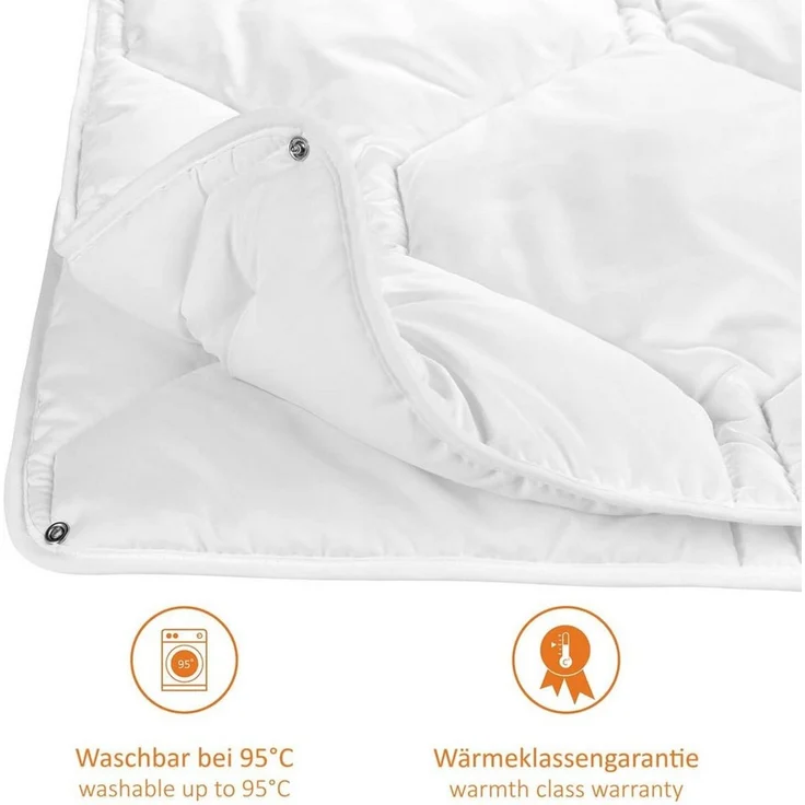 sleepling Baumwollbettdecke Komfort 300, Bezug: 100 % Baumwolle, in 135x200 cm, 155x220 cm und Weitere, Allergiker geeignet, Made in EU – Bild 3