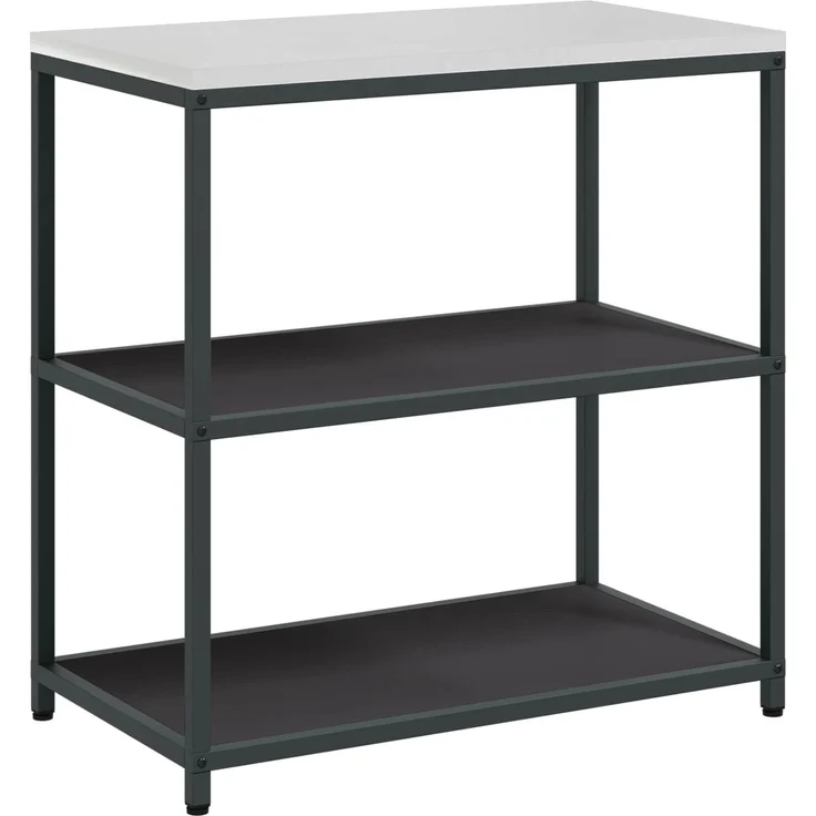 vidaXL Küchenaufbewahrung mit Regal Schwarz 60 x 50 x 92 cm Stahl 874954 – Bild 1