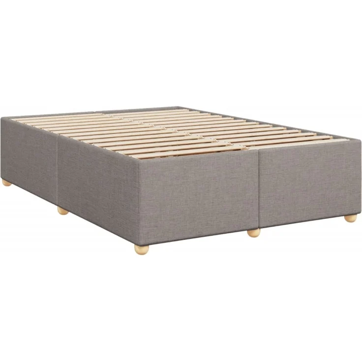 vidaXL Boxspringbett mit Matratze Taupe 140x200 cm Stoff 3289021 – Bild 9