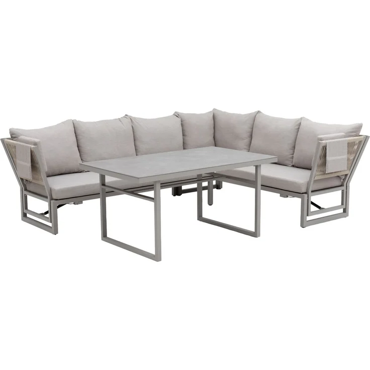 Gardissimo SAN REMO Ecklounge Gartenmöbel Sitzgruppe Sintered-Stone hell – Bild 7