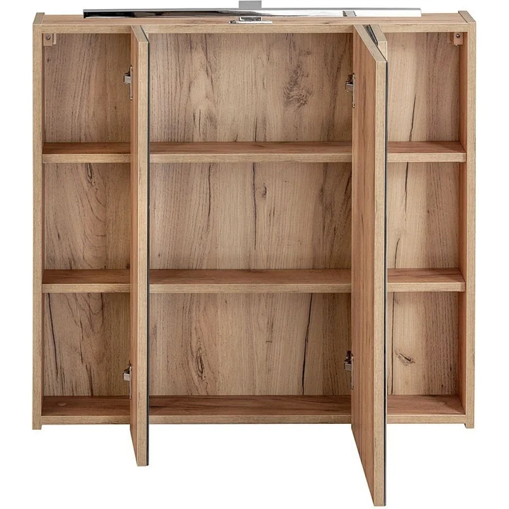 Badezimmermöbel Set mit 80cm Keramik-Waschtisch TOSKANA-56 Hochglanz weiß BxHxT ca. 135/190/46cm – Bild 5