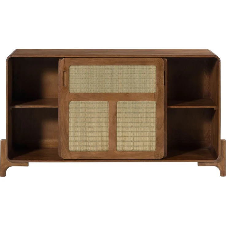 Sideboard Mango/Seegras 150 x 40 x 80 hellbraun lackiert MIZUMI #100 – Bild 2