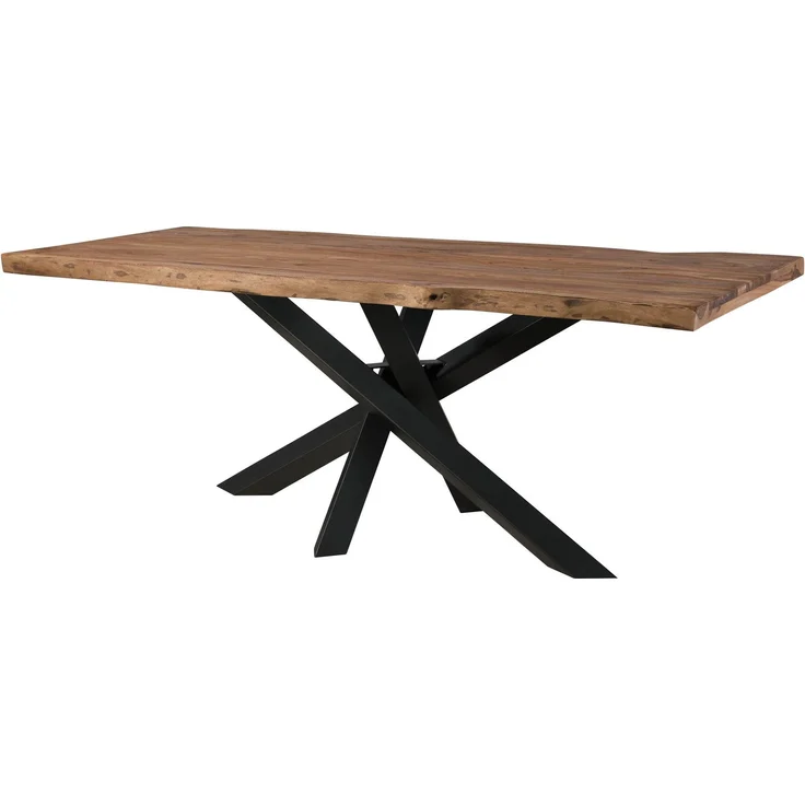 Baumtisch Sheesham 200 x 100 x 79 grau gebeizt / Mikado-Beine anthrazit matt FREEFORM 5 – Bild 7