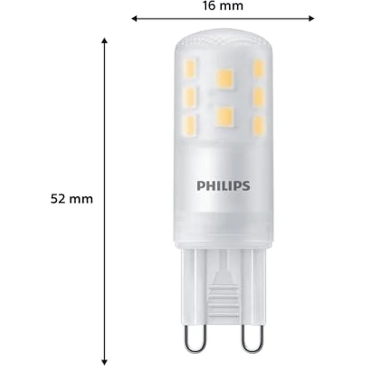 Philips LED Standard Brenner, Ersatz für 40W Halogen, G9 Sockel, warmweißes Licht 2700K, 2er Pack, neue Generation – Bild 3