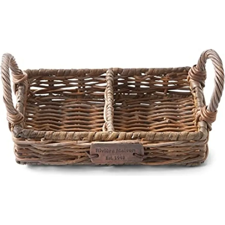 Rivièra Maison Tablett Rustic Rattan Soap Tray - Tablett für Badezimmer / Küche, Slimit-Rattan
