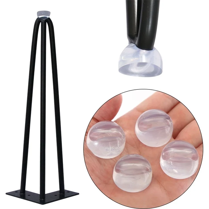 4x Fußbodenschoner für 12mm Hairpin Legs - Klar – Bild 4
