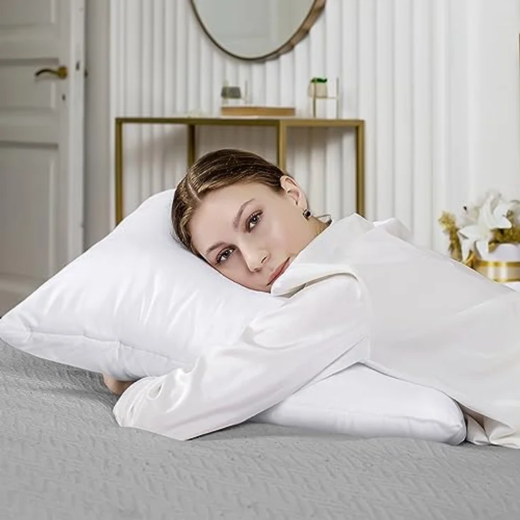 Utopia Bedding 2er Set Kissenfüllung 80 x 80 cm, Innenkissen Füllkissen Kopfkissen Sofakissen (Weiß) – Bild 4