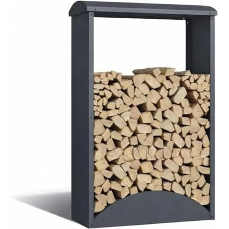 osoltus Brennholzregal Kaminholzregal Metall Anthrazit H 160 cm B 98 cm
