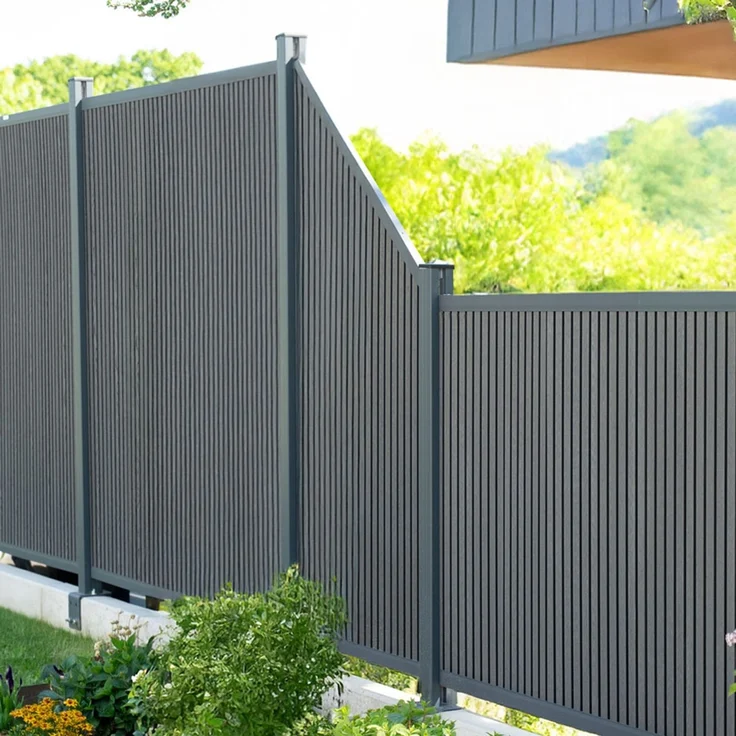 HOME DELUXE WPC Sichtschutzzaun Schrägelement CALLADO PREMIUM Vertikale Paneele - Höhe: 185 cm – Bild 2