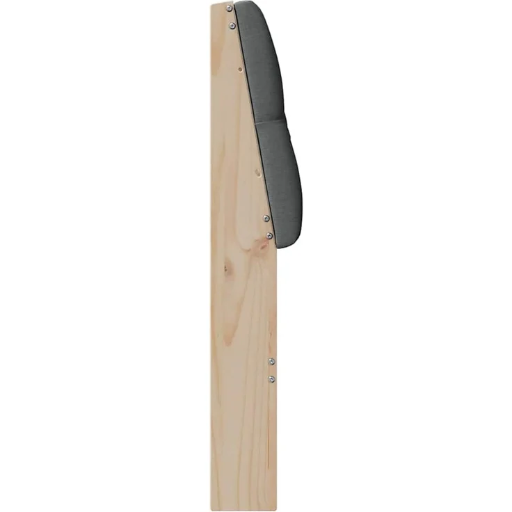vidaXL Gepolstertes Kopfteil Dunkelgrau 90 cm Massives Kiefernholz Braun (Art-Nr 879360) – Bild 5