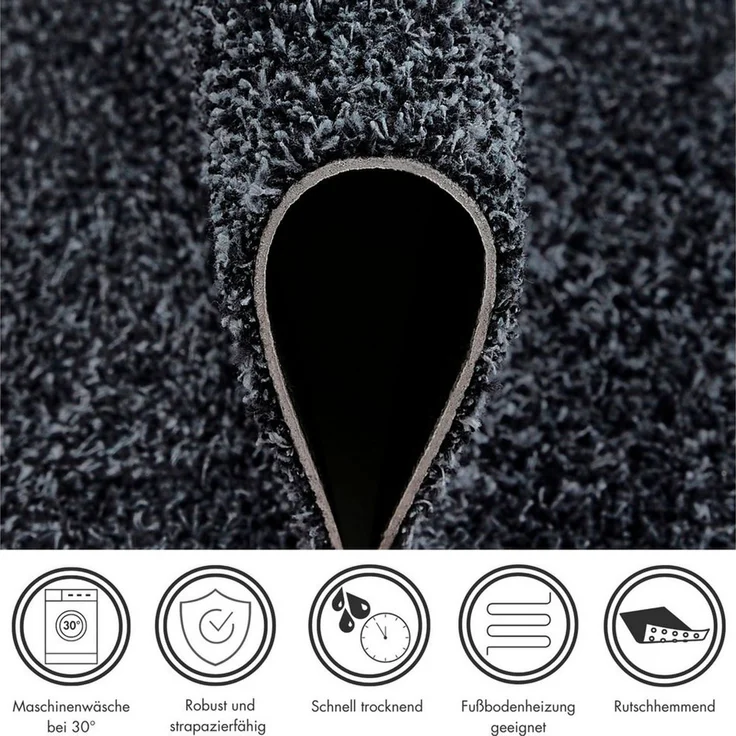 Andiamo Fußmatte Samson, Made in Netherlands, rechteckig, Höhe: 6 mm, Schmutzfangmatte, waschbar, rutschhemmend, auch als 2er Set erhältlich – Bild 3