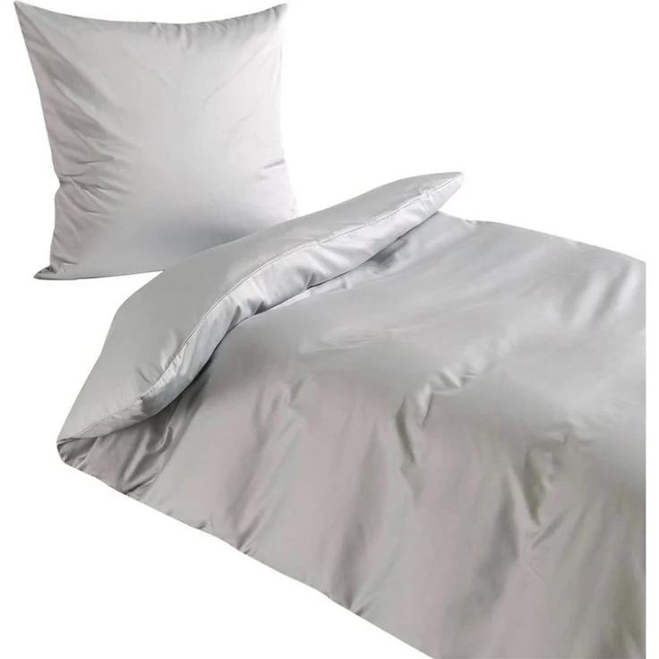 TRAUMSCHLAF Bettwäsche Pure, Mako Satin, 2 teilig, hochwertige Satin Bettwäsche – Bild 3