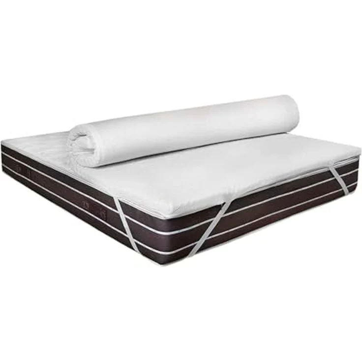 Talamo Italia - Regolo-Einzelauflage, Übermatratze zur Verbesserung der Körperhaltung, Auflage aus Memory-Schaum, hypoallergene und atmungsaktive Auflage, 100 % Made in Italy, 90 x 190 x 5 cm – Bild 4