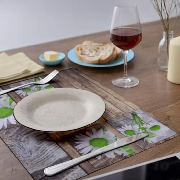 matches21 HOME & HOBBY Platzset Tischset Margeriten. Blumen Tischunterlage Tischdeko, (12-St), modernes Esstisch Platzdeckchen als abwaschbarer Tischuntersetzer – Bild 5