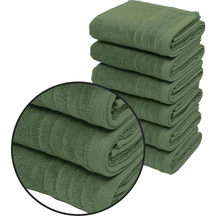 OTTO home Handtücher Sanremo Premium, Premium Handtücher, 600 gr/m², 40x70cm, Frottier (Set, 6-St), mit Bordüre, flauschig & weich, dicke Qualität, 5 Jahre Garantie