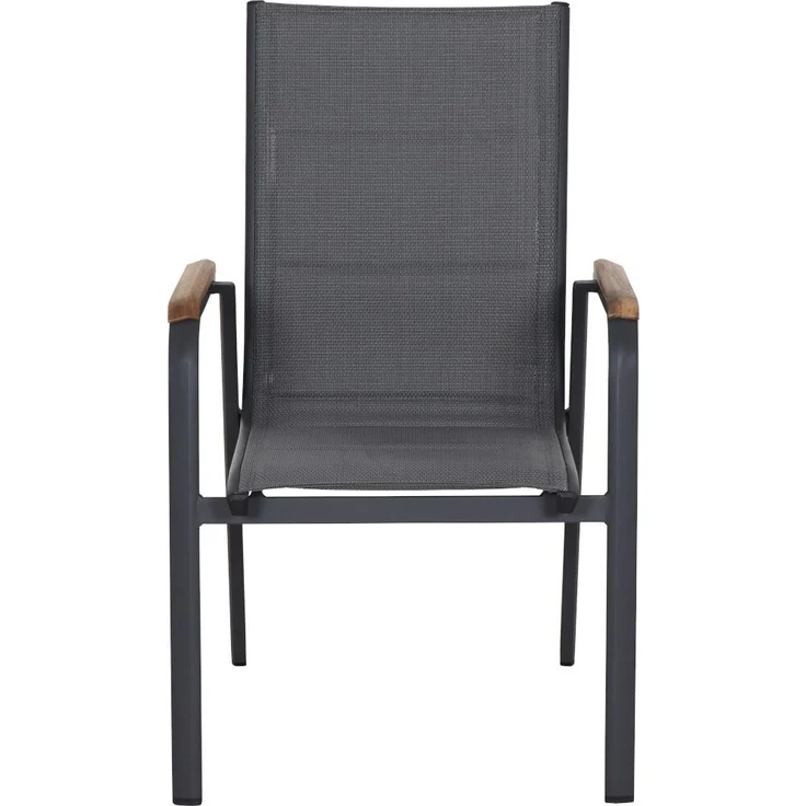 Siena Garden Tesoro Stapelsessel - Teak & Aluminiumgestell, matt anthrazit (N40078) – Bild 2