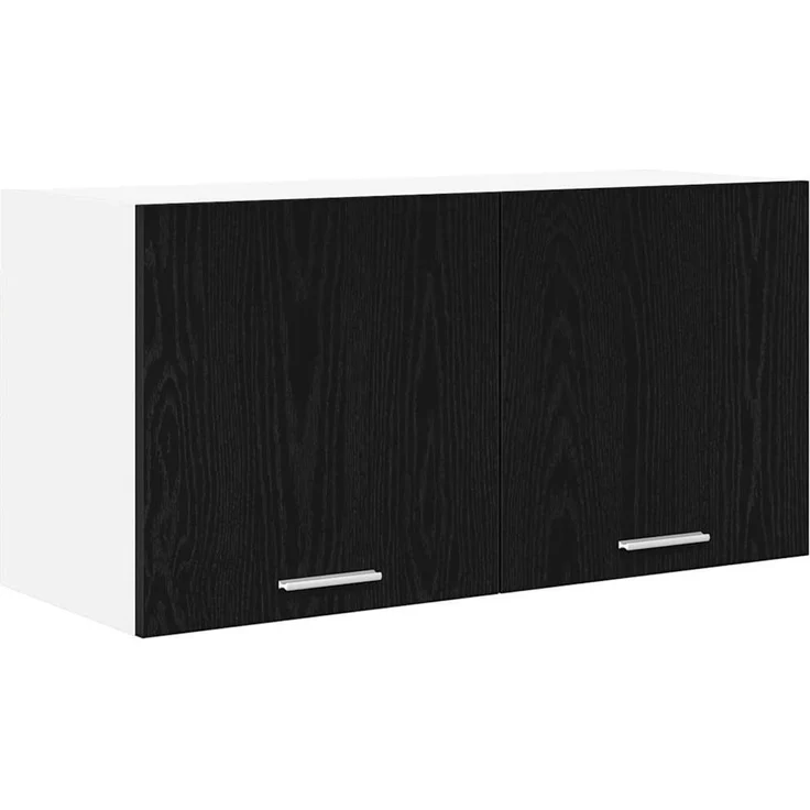 vidaXL Hängeschrank Schwarz Eichen-Optik 80 x 31 x 40 cm Holzwerkstoff 884179 – Bild 2