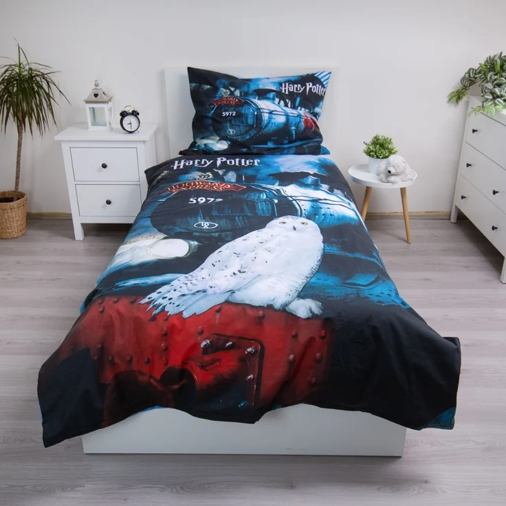 Harry Potter Bettwäsche 140x200 + 70x90 cm Hogwarts Express Design 100 % Baumwolle – Bild 2