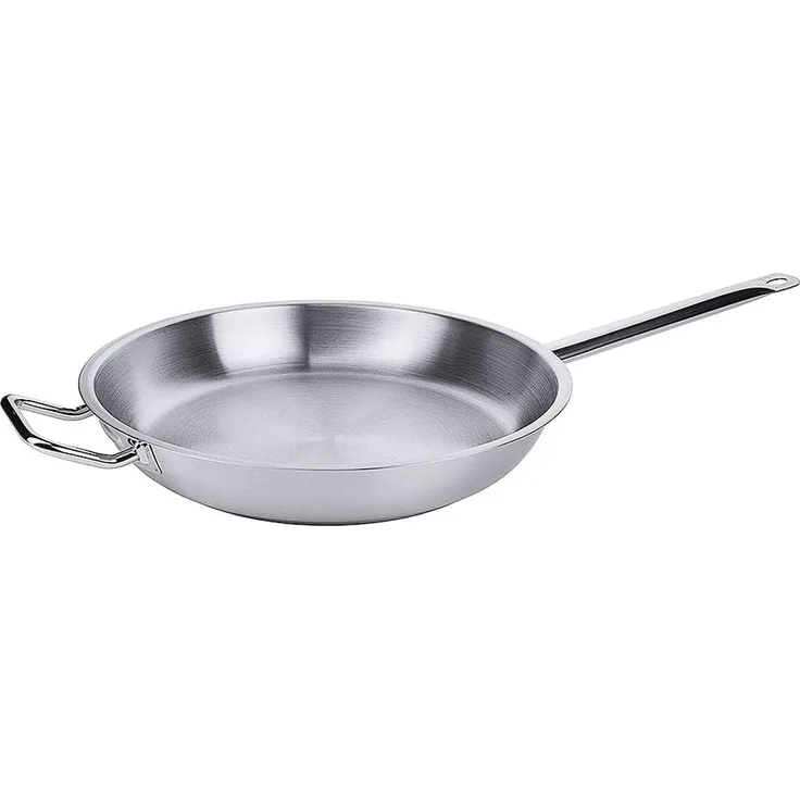 Contacto Edelstahl Bratpfanne, matt poliert, mit Gegengriff, 36cm