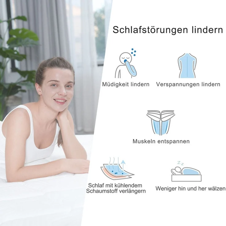 HOMAVO Taschenfederkernmatratze, 7 Zonen Taschenfederkern + Memory-Schaum, weiß, 90x200 cm, Härtegrad H3/H4 25 cm hoch, Integrierter Topper – Bild 5