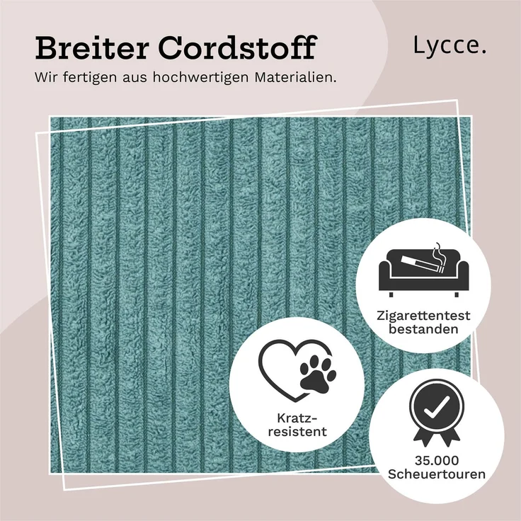 Lycce faltbare Aufbewahrungsbox, 4er Set - Cord, passend für Kallax Regal, abnehmbarer Bezug, robust, formstabil Türkis 31x33x33cm – Bild 5