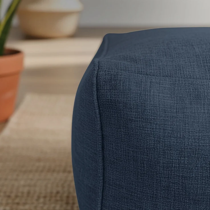 Green Bean® Indoor Sitzhocker Pouf 70x33x28cm EPS-Perlen Füllung -Home Linen Kuschelig Weich Waschbar - Drinnen Bodenkissen Liegekissen Sitzkissen Sitzhocker Sessel Kinder Erwachsene Stoff Dunkelblau – Bild 4