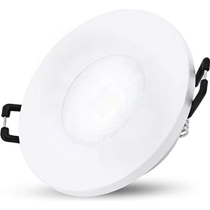 SSC-LUXon BEDA Einbauleuchte LED flach IP65, tauschbares 4W neutralweißes LED Modul für Dusche und Bad, matt weiß, 230V – Bild 1