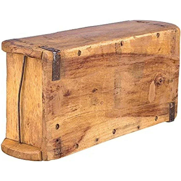 BigDean Holzkiste Ziegelform Vintage Unikat aus recyceltem Altholz – Rustikale Deko-Box (Set, 2 St, Ziegelform), Vintage recycling Ziegelform, Unikat – Bild 6