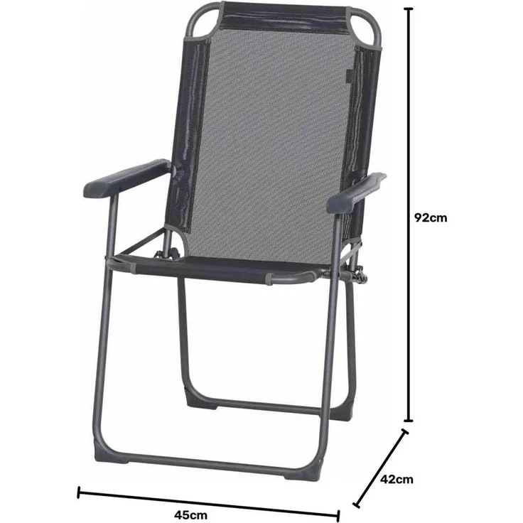 Siena Garden Campingstuhl Comfort, 69,5x57,5x95 cm M31090 – Bild 2