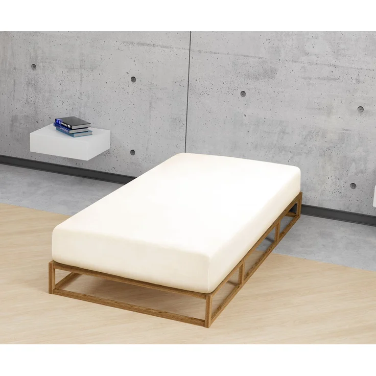 biberna Jersey-Elastic-Spannbetttuch 0077866, natur, 1x 120x200 cm - 130x220 cm – Bild 3
