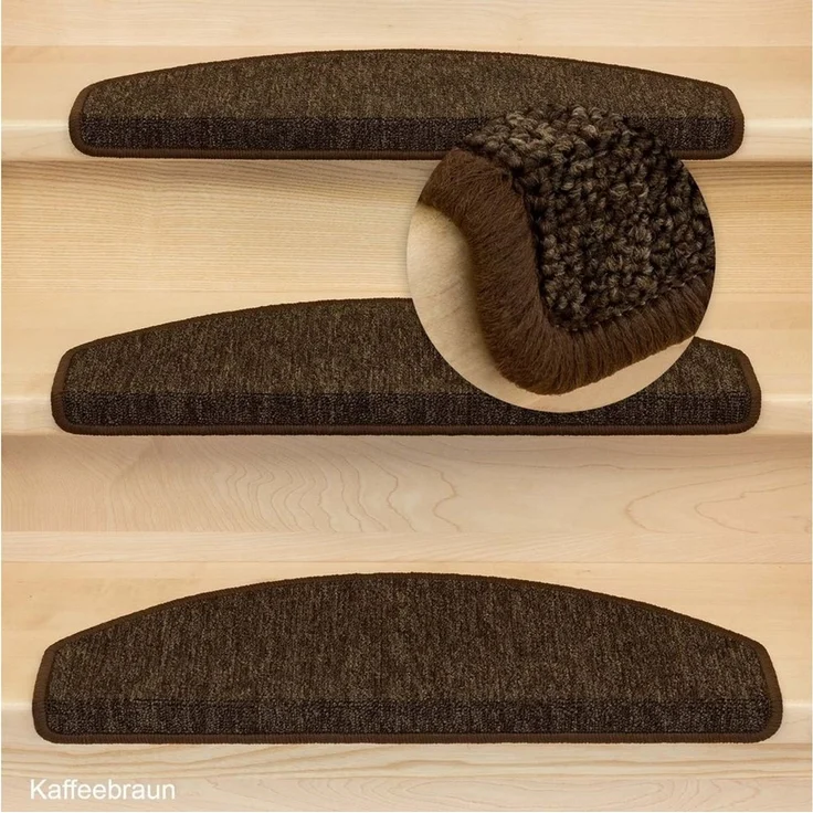 Metzker® Stufenmatte Stufenmatten Rambo New Halbrund Einzeln und SparSet´s, halbrund, Höhe: 5 mm, 15 Stück im Set - Kaffeebraun – Bild 2