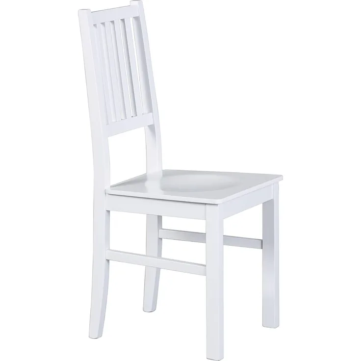 Inter Link 2er Set Stuhl WESTERLAND 7,1 Buche Massivholz weiß lackiert 42,5x50x95 cm