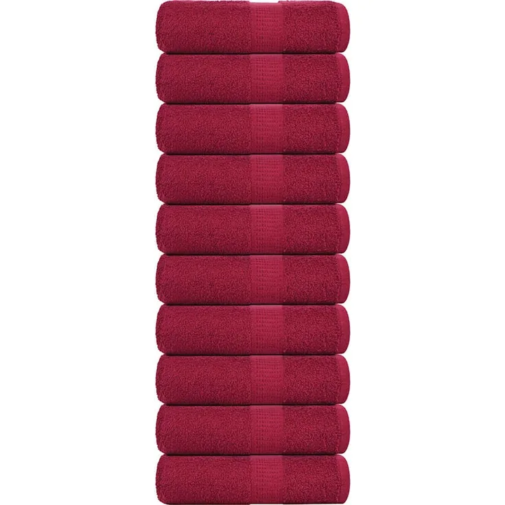 vidaXL Waschtücher FROGN 10 Stk. Bordeaux 30x30 cm 360 g/m² 136730