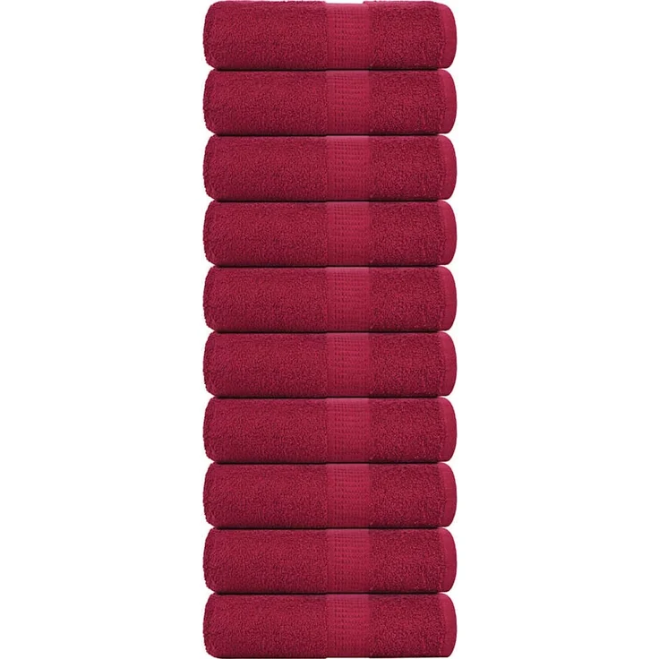 vidaXL Waschtücher FROGN 10 Stk. Bordeaux 30x30 cm 360 g/m² 136730 – Bild 1