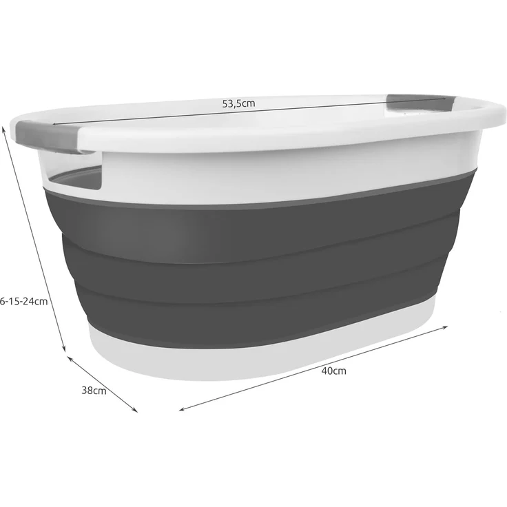 Ruhhy Wäschebox Wäscheschüssel Wäschekorb (Spar-Set, 1 St, platzsparend faltbar), 25l Silikon zusammenklappbarer – Bild 2