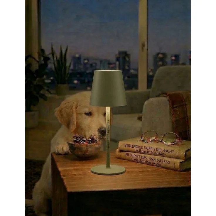 Coen Bakker Deco BV LED Außen-Tischleuchte Touch Tischlampe Dimmbar Akku IP44 Glatt Klein, Touch-Funktion, LED fest verbaut, Kaltweiß, Warmweiß, Tageslichtweiß – Bild 2