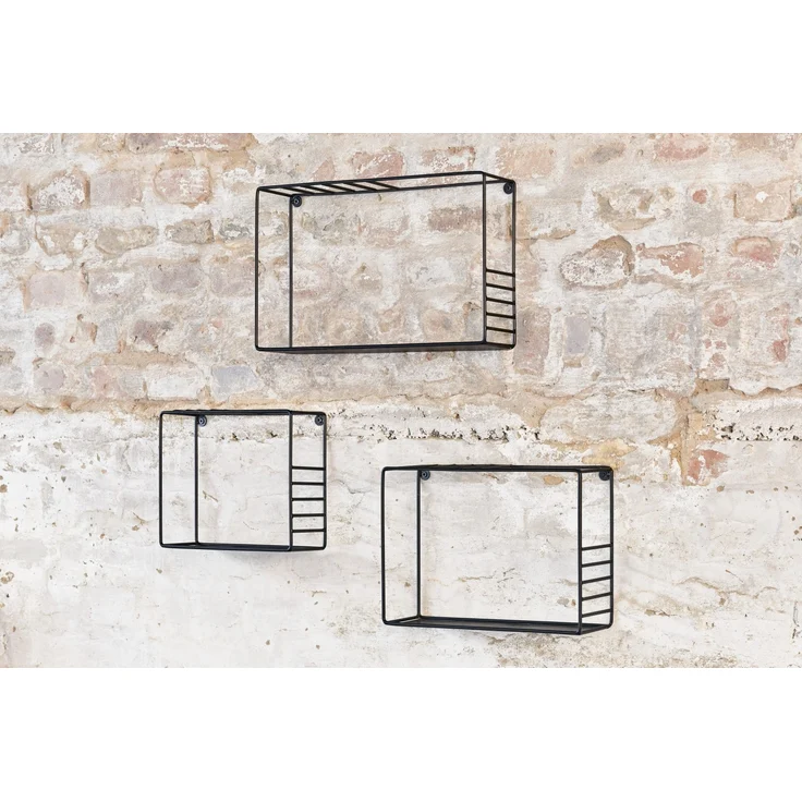 Dolle Wandregal Lynn 42 x 26 cm schwarz 3er-Set – Bild 2