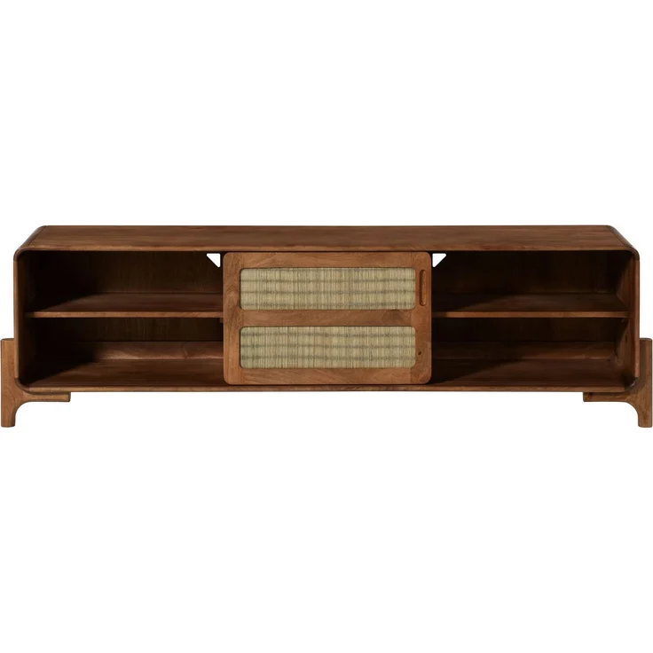 TV-Board Mango/Seegras 180 x 40 x 50 hellbraun lackiert MIZUMI #106 – Bild 2