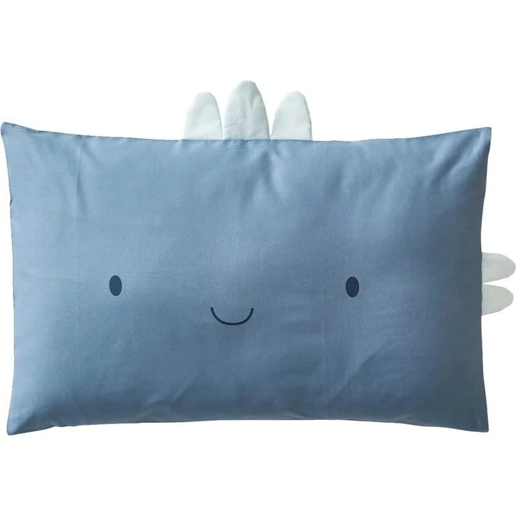 VERTBAUDET Kissenbezug für Babys, klein, Dinosaurier, Blau, 40x60 cm – Bild 1
